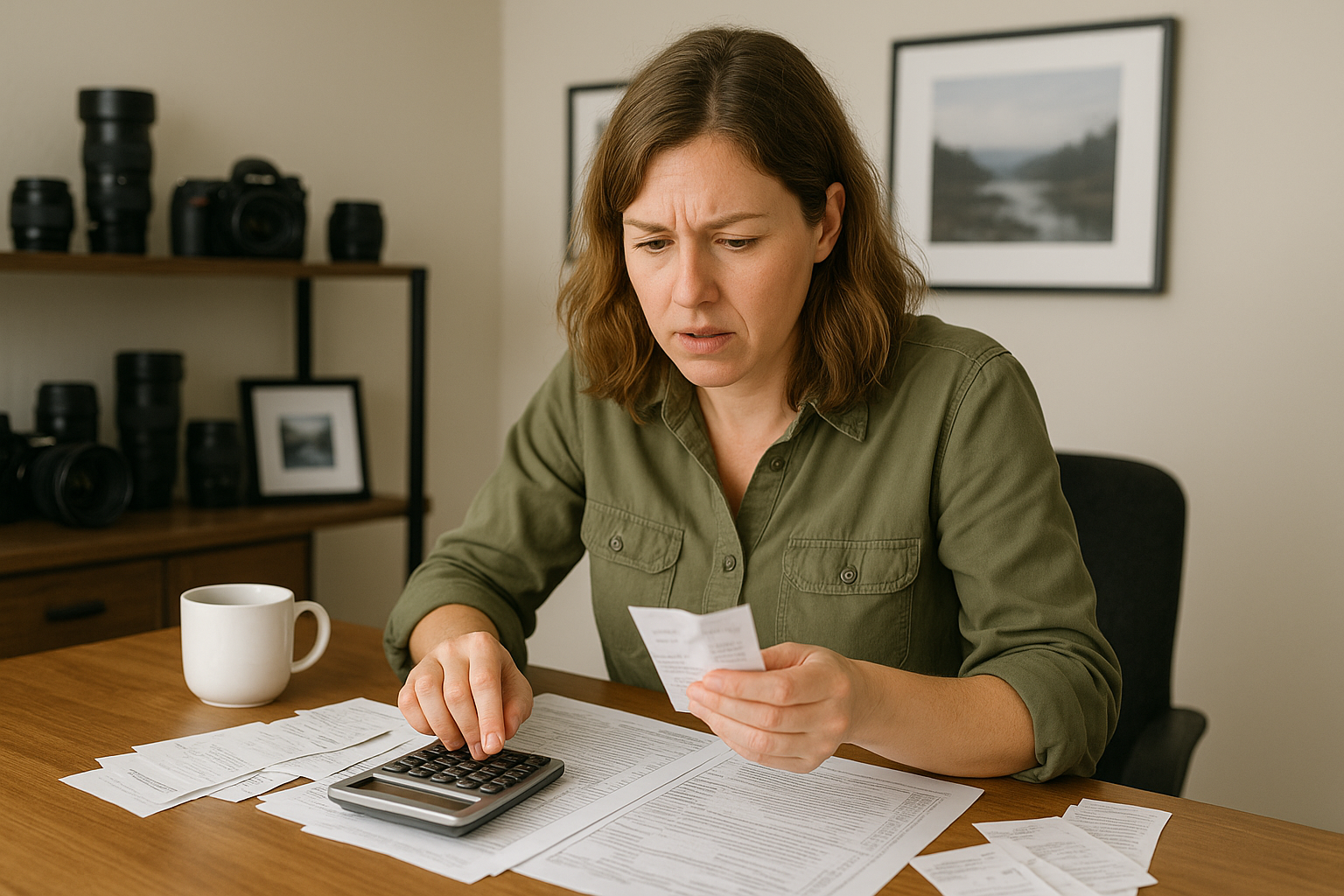 Utah photography business owner preparing taxes professionally